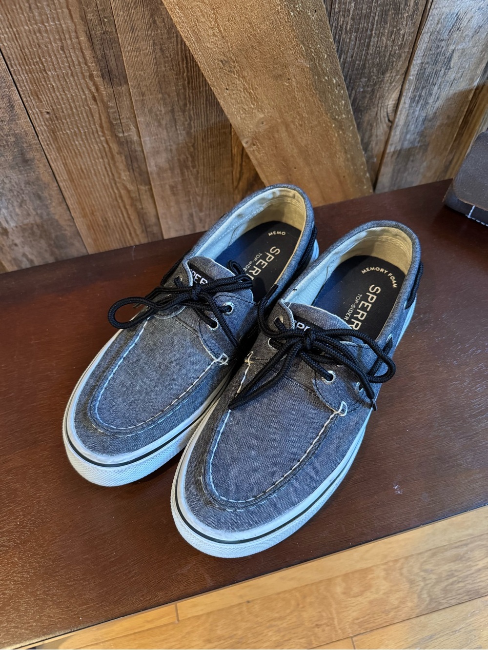 Sperry Men's Gray Blue Canvas Top Siders